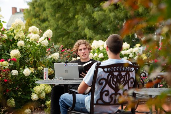 Boyce students talking outside