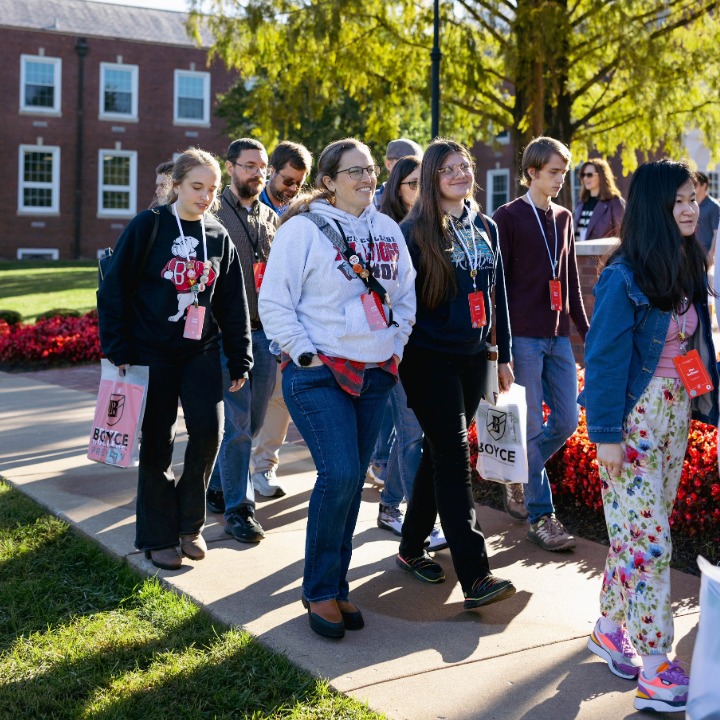 Families on a Preview Day tour