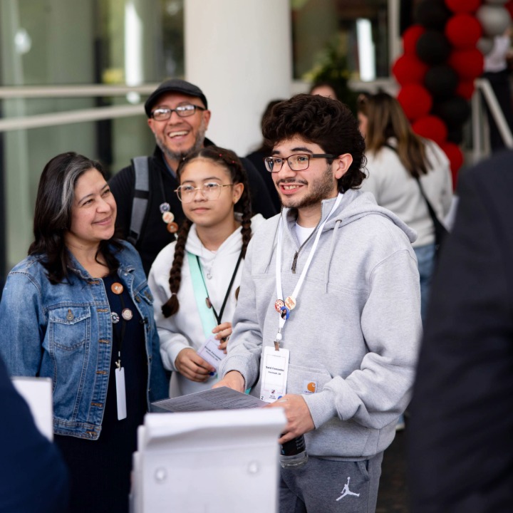 Family on campus visit