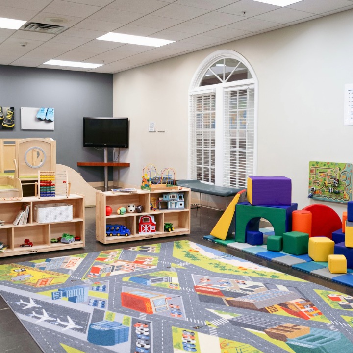 Childcare room with toys