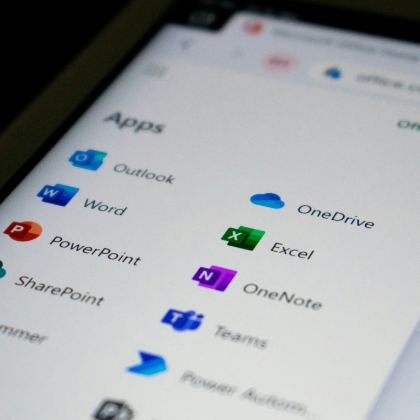 A photo of the Microsoft 365 apps launcher.