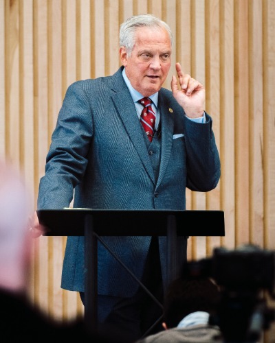 Dr. Mohler lecturing