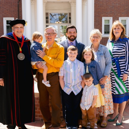 Alexis Hewitt's family with Dr. and Mrs. Mohler