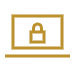 Laptop icon with padlock